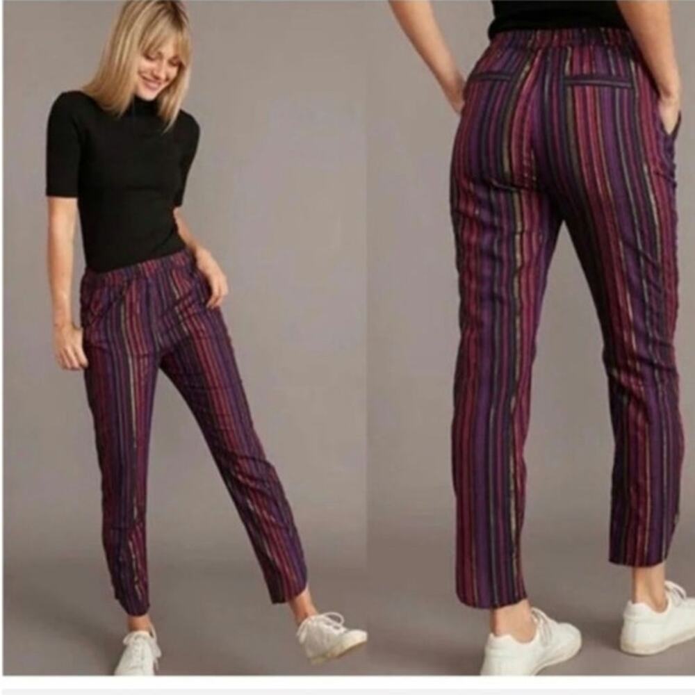 Marine Layer Allison Pull-On Pants in Lurex Multi Stripe Size: M
